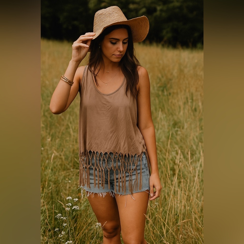 Hearts and hips bohemian tank top  size medium